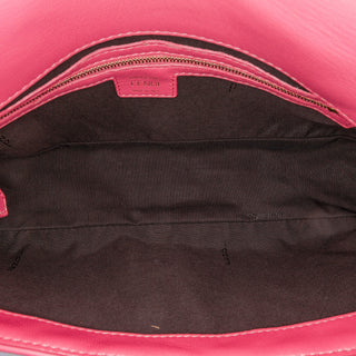 Fendi Zucca Embossed Leather Baguette Satchel
