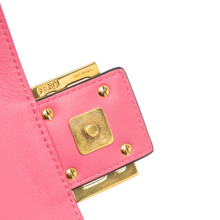 Fendi Zucca Embossed Leather Baguette Satchel
