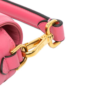 Fendi Zucca Embossed Leather Baguette Satchel