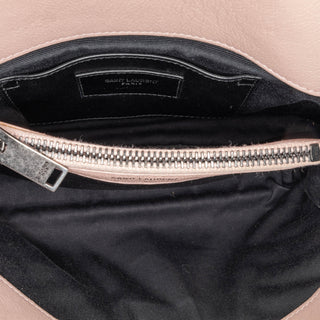 Ysl Medium Sheepskin Matelasse Chevron Monogram College Bag