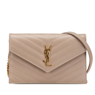 Ysl Grain De Poudre Cassandre Envelope Chain Wallet
