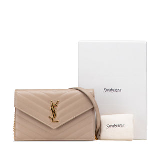 Ysl Grain De Poudre Cassandre Envelope Chain Wallet