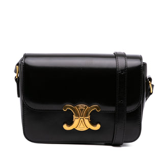 Celine Teen Shiny Calfskin Triomphe Crossbody