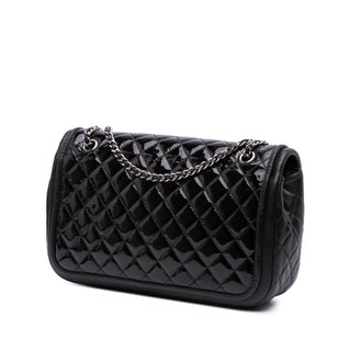 Chanel Medium Quilted Patent and Lambskin Classic Twist Flap