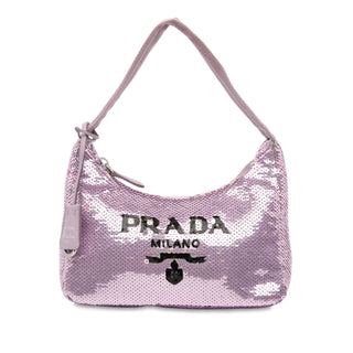 Prada Mini Re Nylon Paillettes Sequin Re Edition 2000 Shoulder Bag