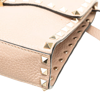 Valentino Medium Pebbled Calfskin Rockstud Flip Lock Crossbody