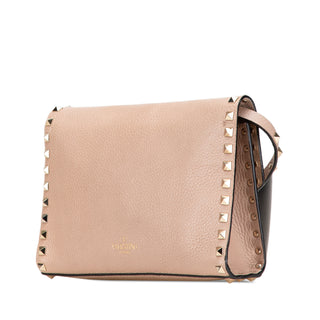 Valentino Medium Pebbled Calfskin Rockstud Flip Lock Crossbody