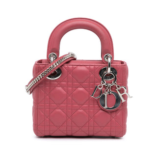Dior Mini Lambskin Cannage Lady Dior