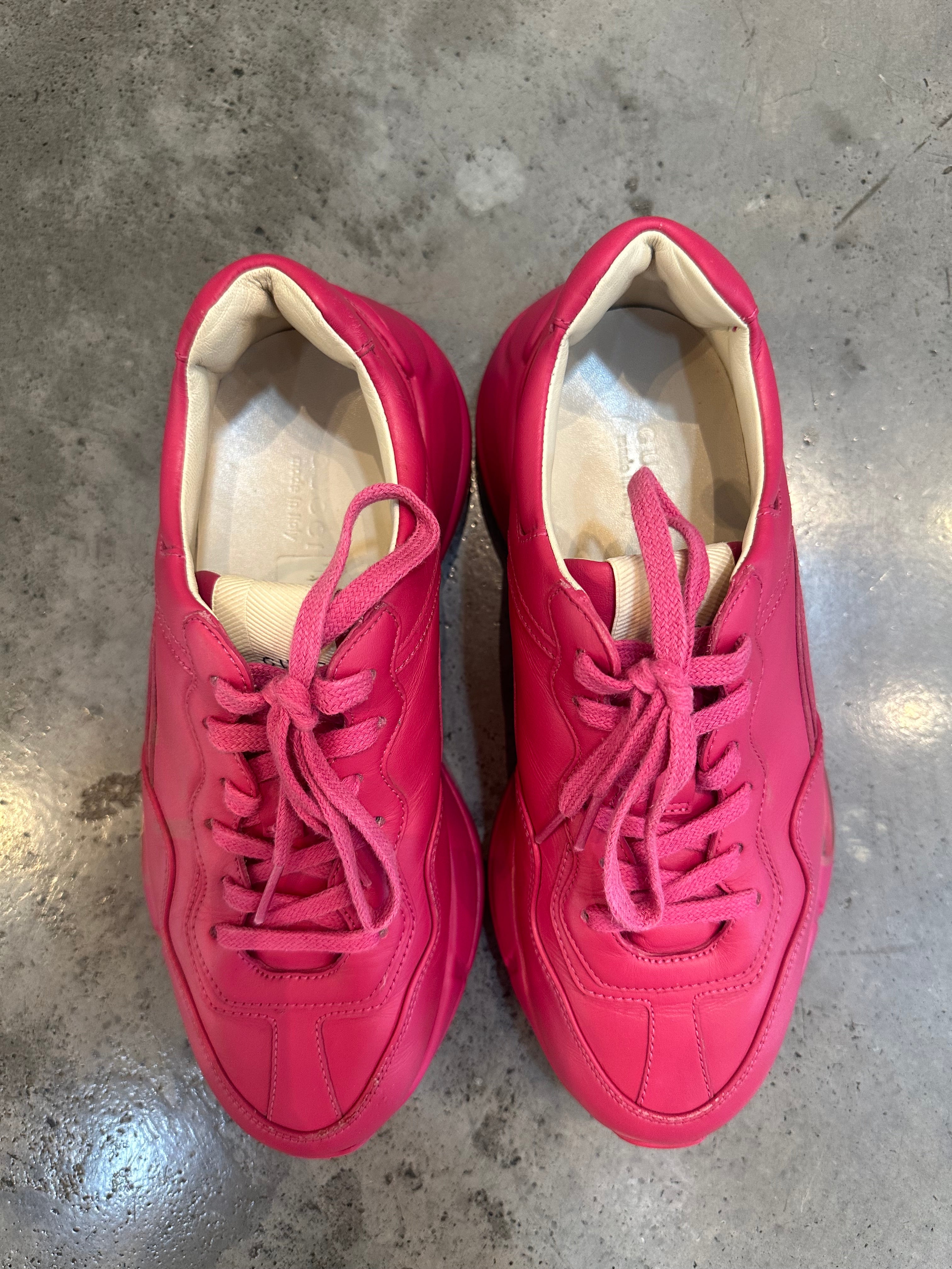 Pink sparkly gucci sneakers sales