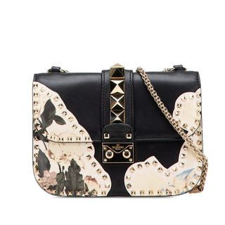Valentino Small Kimono Print Glam Lock Shoulder Bag