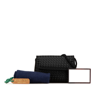 Bottega veneta Satin Intrecciato Flap Crossbody
