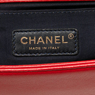 Chanel Medium Embossed Lambskin Cube Boy Flap
