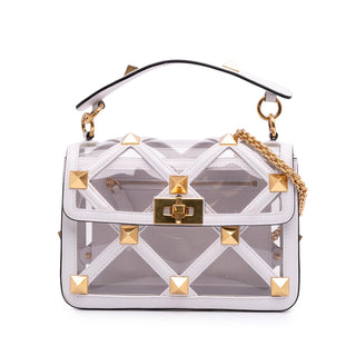 Valentino Medium PVC Roman Stud Satchel