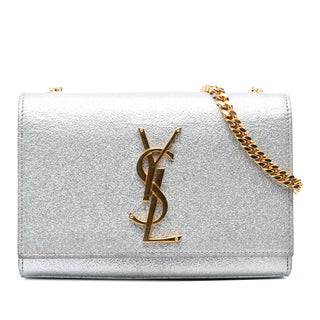 Ysl Small Metallic Calfskin Classic Monogram Kate Crossbody