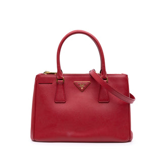 Prada Small Saffiano Lux Galleria Double Zip Satchel