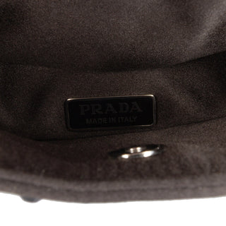 Prada Crystal Embellished Satin Cleo Shoulder Bag