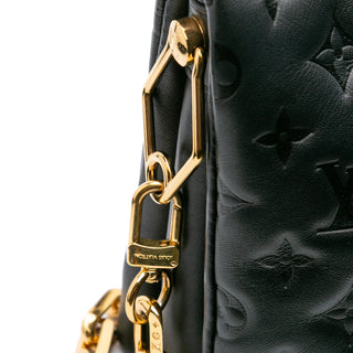 Louis Vuitton Monogram Embossed Puffy Lambskin Coussin PM