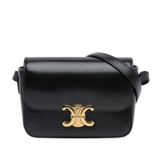 Celine Teen Shiny Calfskin Triomphe Crossbody