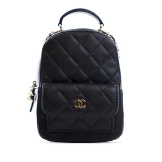Chanel Mini CC Quilted Caviar Leather Backpack