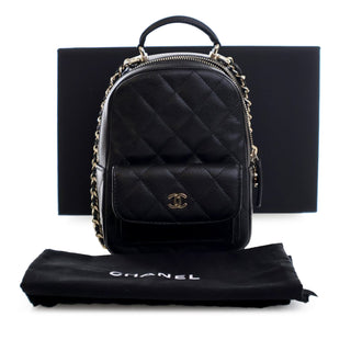 Chanel Mini CC Quilted Caviar Leather Backpack