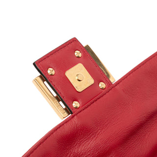 Fendi Zucca Embossed Leather Baguette Satchel