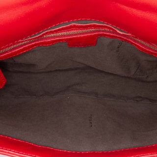 Fendi Zucca Embossed Leather Baguette Satchel