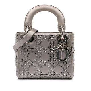 Dior lady Mini Satin Cannage Crystal