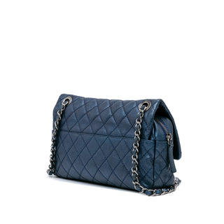 Chanel Jumbo Iridescent Quilted Caviar Easy Flap