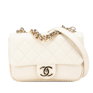 Chanel Small Quilted Caviar Studded Chain Handle Flap