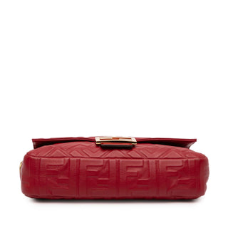 Fendi Zucca Leather Baguette Satchel
