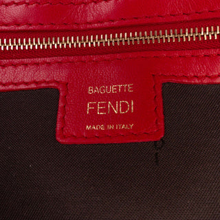Fendi Zucca Leather Baguette Satchel