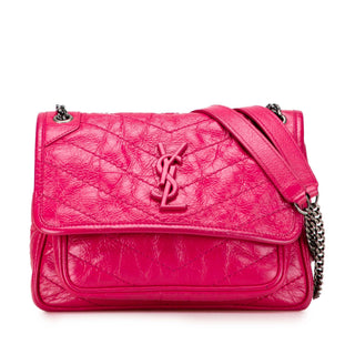 Ysl Baby Crinkled Calfskin Monogram Niki Bag