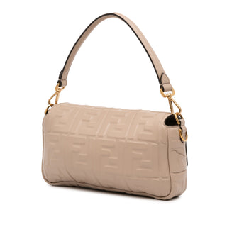 Fendi zuucca Embossed Leather Baguette Satchel