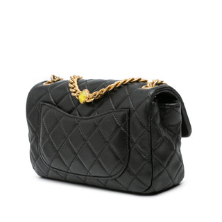 Chanel Mini Rectangular Lambskin Pearl Samba Single Flap