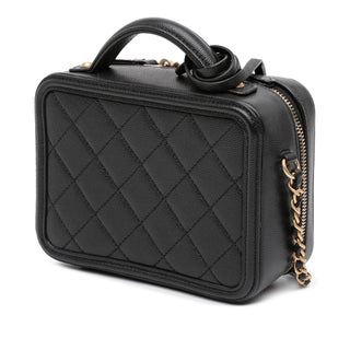 Chanel Small Caviar Filigree Vanity Case