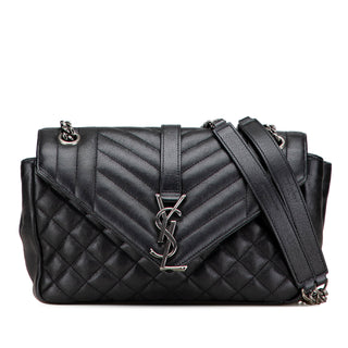 Ysl Medium Sheepskin Triquilt Monogram College Bag