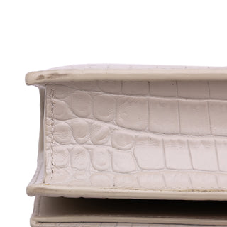 Ysl Croc Embossed Leather Monogram Kate Tassel Wallet on Chain