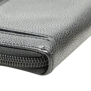Chanel CC Caviar Zip Around Wallet