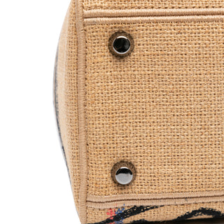 Dior Medium Canvas Jute Embroidered Lady D Lite