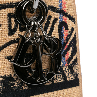 Dior Medium Canvas Jute Embroidered Lady D Lite