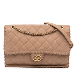 Chanel Jumbo Quilted Iridescent Calfskin Happy Stitch Flap