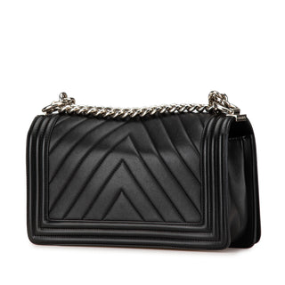 Chanel Medium Calfskin Chevron Boy Flap