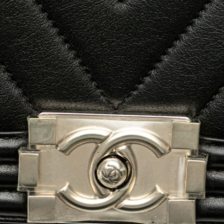 Chanel Medium Calfskin Chevron Boy Flap