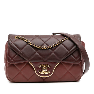 Chanel CC Tricolor Quilted Lambskin Double Flap