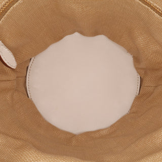 Prada City Calf Trimmed Paglia Bucket Bag