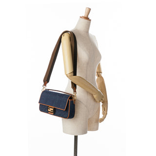 Fendi Denim Baguette Satchel