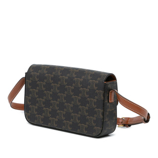 Celine Triomphe Coated Canvas Claude Shoulder Bag