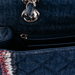 Chanel Quilted Denim Classic Single Flap