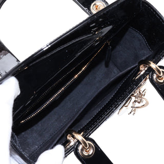 Dior Small Patent Cannage Lady Dior