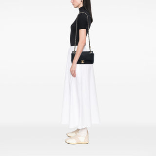 Chanel Medium Quilted Chevron Wrinkled Lambskin Surpique Flap